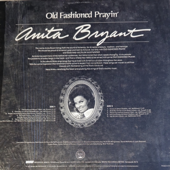 Vinyl- Anita Bryant ' Old Fashioned Prayin ' - Picture 3 of 3